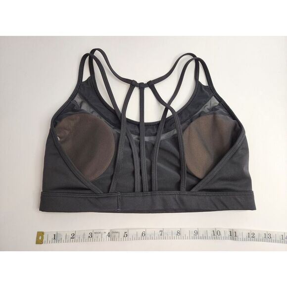 Victoria's Secret Sports Bra Women's Small Strappy Mesh Racerback Black - Picture 3 of 4